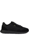 Hugo Boss Fabric Low-top Sneakers Featuring Unique Sole In Black