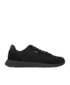 Hugo Boss Fabric Low-top Sneakers Featuring Unique Sole In Black
