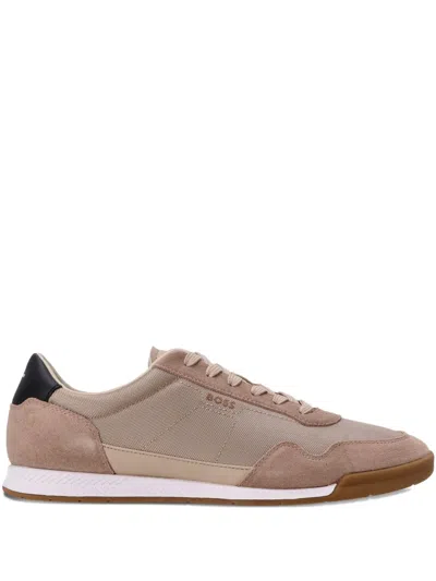 Hugo Boss Titanium Mesh-panelled Sneakers