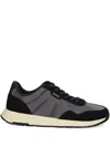Hugo Boss Mixed-material Trainers With Suede Trims In Grey