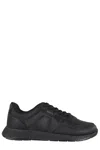 Hugo Boss Mixed-material Trainers With Mesh And Leather