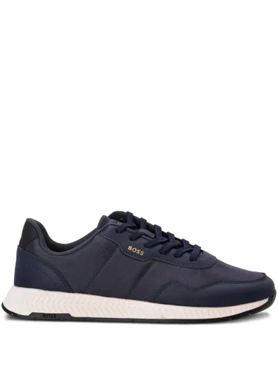 Hugo Boss Midnight Fabric And Synthetic Sneakers In Gray