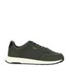 Hugo Boss Dark Green Low Top Sneakers In Black