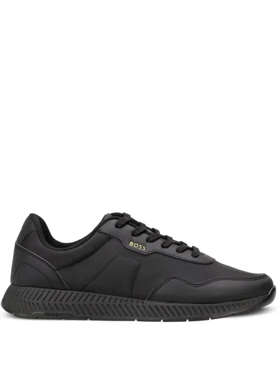 Hugo Boss Streamlined Black Sneakers With Contemporary Silhouette