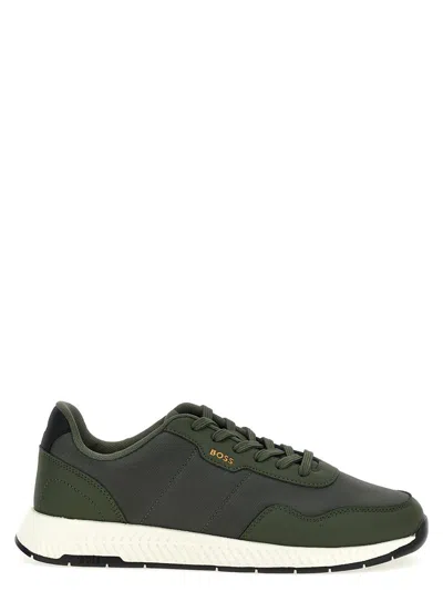 Hugo Boss Dark Green Low Top Sneakers