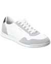 Hugo Boss Titanium Suede Sneaker In White