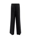 Hugo Boss Tiwi Wide Leg Trousers In Black