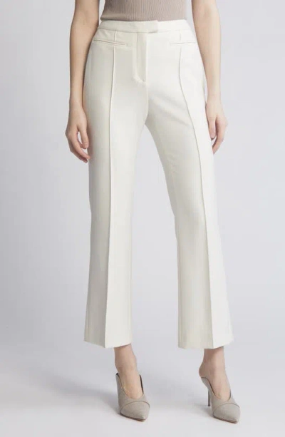 Hugo Boss Tizora Crop Trousers In Open White