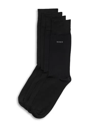 Hugo Boss Tom Crew Socks, Pack Of 2 In Black