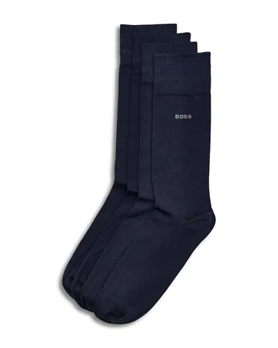 Hugo Boss Tom Crew Socks, Pack Of 2 In Blue