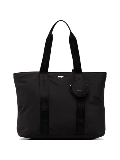 Hugo Boss Tonal-strap Pouch Tote Bag In Black