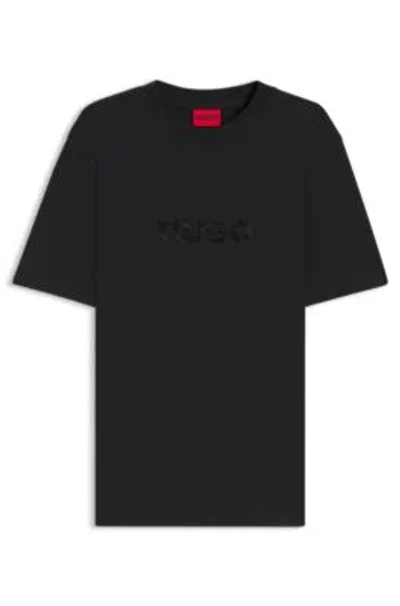 Hugo Boss Tortoise-logo T-shirt In Cotton Jersey In Multi