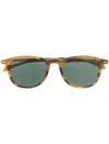 Hugo Boss Tortoiseshell Round-frame Sunglasses In Brown