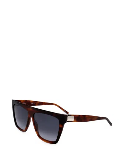 Hugo Boss Tortoiseshell-effect Square-frame Sunglasses In Brown