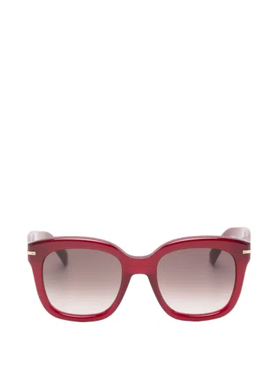 Hugo Boss Tortoiseshell-effect Square-frame Sunglasses In Red