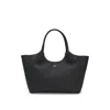 Hugo Boss Tote Bag In Grained Leather With Logo Lettering In Black