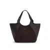 Hugo Boss Tote Bag In Suede And Leather In Purple