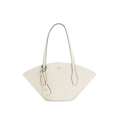 Hugo Boss Tote Bag With Double B Monogram Key Ring In White