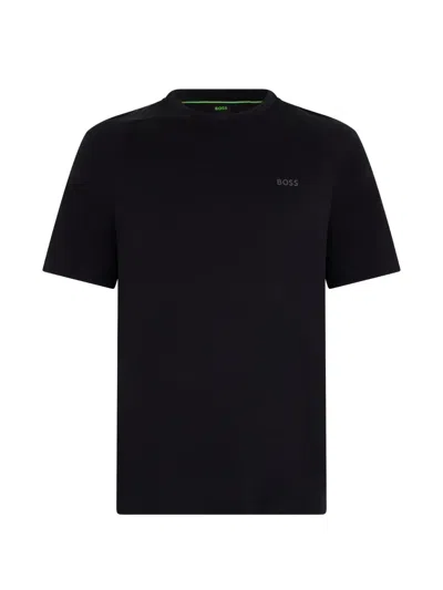 Hugo Boss Tour Logo-print Raglan-sleeve T-shirt In Black