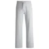 Hugo Boss Tracksuit Bottoms In A Drop-needle Cotton In Grey