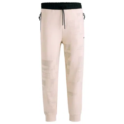 Hugo Boss Tracksuit Bottoms With Seasonal Artwork In White