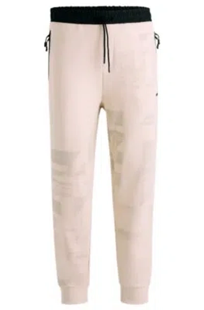 Hugo Boss Tracksuit Bottoms With Seasonal Artwork In White