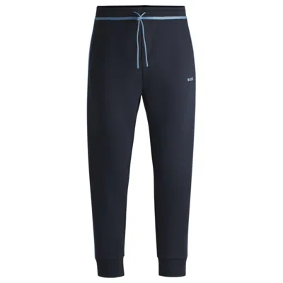 Hugo Boss Tracksuit Bottoms With Tape And Logo In Blue