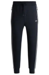 Hugo Boss Tracksuit Bottoms With Tape Inserts In Dark Blue