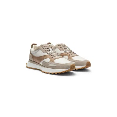 Hugo Boss Trainers In Tumbled Leather With Supportive Outsole