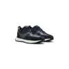Hugo Boss Trainers In Tumbled Leather With Supportive Outsole