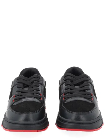 Hugo Boss Trainers With Mesh And Faux Leather In Multi