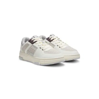 Hugo Boss Trainers With Mesh And Faux Leather In White