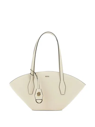 Hugo Boss Trapezoid Top Handle Shoulder Bag In Neutral