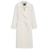 Hugo Boss Trench Coat With Fabric Belt In White
