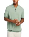 Hugo Boss Trieste Tipped Regular Fit Quarter Zip Polo Shirt In Open Green