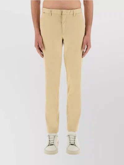 Hugo Boss Trousers With Belt Loops And Pockets In Beige