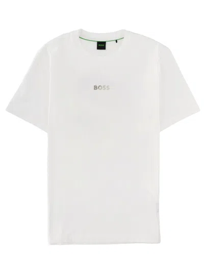 Hugo Boss Boss Men T-shirt Con Logo In White