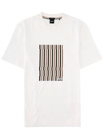 Hugo Boss T-shirt C-thompson Con Logo In White