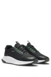 Hugo Boss Ttnm Evo Trainers With Ribbed Sole In Black