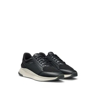 Hugo Boss Ttnm Evo Hybrid Trainers With Fishbone Sole In Black