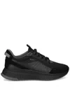 Hugo Boss Black Ttnm Evo Sneakers In Suede And Leather And Mesh With Fishbone Sole