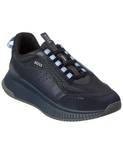 HUGO BOSS TTNM EVO LEATHER & MESH SNEAKER