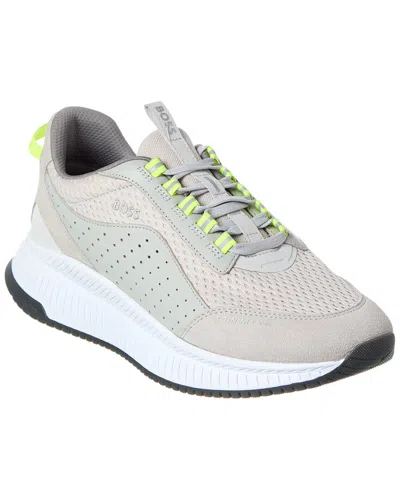 HUGO BOSS TTNM EVO LEATHER & MESH SNEAKER