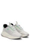 Hugo Boss Ttnm Evo Mixed-material Gore-tex Trainers With Ridged Sole In Light Grey