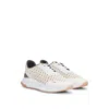Hugo Boss Ttnm Evo Monogram-mesh Lace-up Trainers With Suede Trims In White