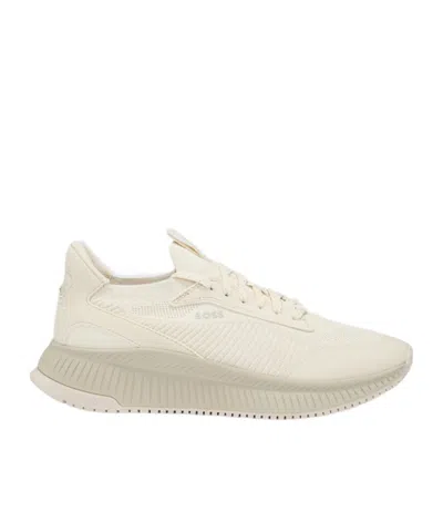Hugo Boss Ttnm Evo Panelled Sneakers In White