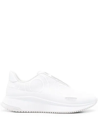 Hugo Boss Ttnm Evo Runn Logo-embroidered Sneakers In White