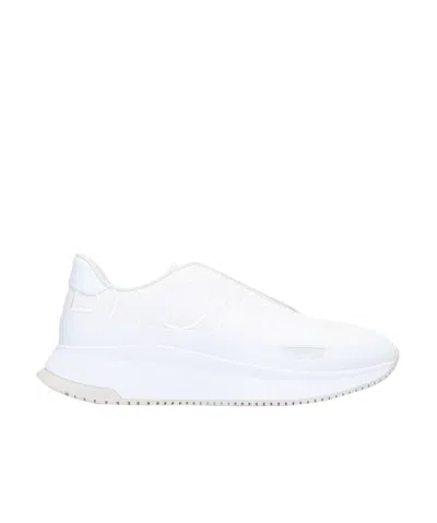 Hugo Boss Ttnm Evo Runn Logo-embroidered Sneakers In White