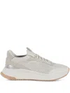 Hugo Boss Boss Ttnm Evo Stretch Fabric Sneakers With Almond Toe In Neutral