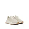 Hugo Boss Ttnm Evo Trainers In Suede With Perforations In Grey